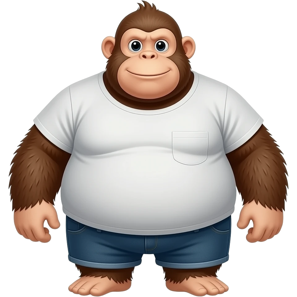 The monkey Bob fat super chubby  1000000000000 lbs emoji