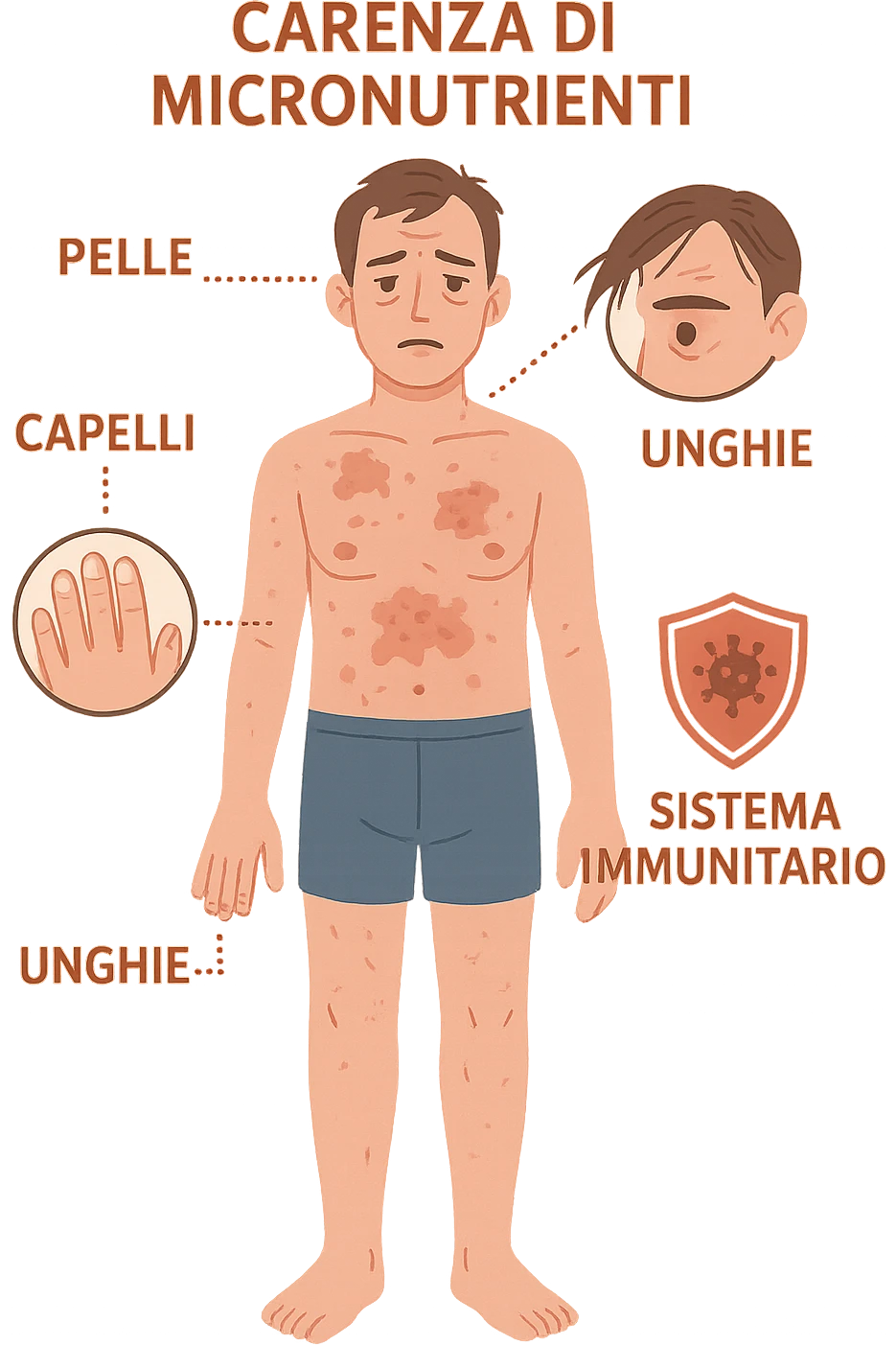 corpo umano in carenza di micronutrienti in italiano emoji