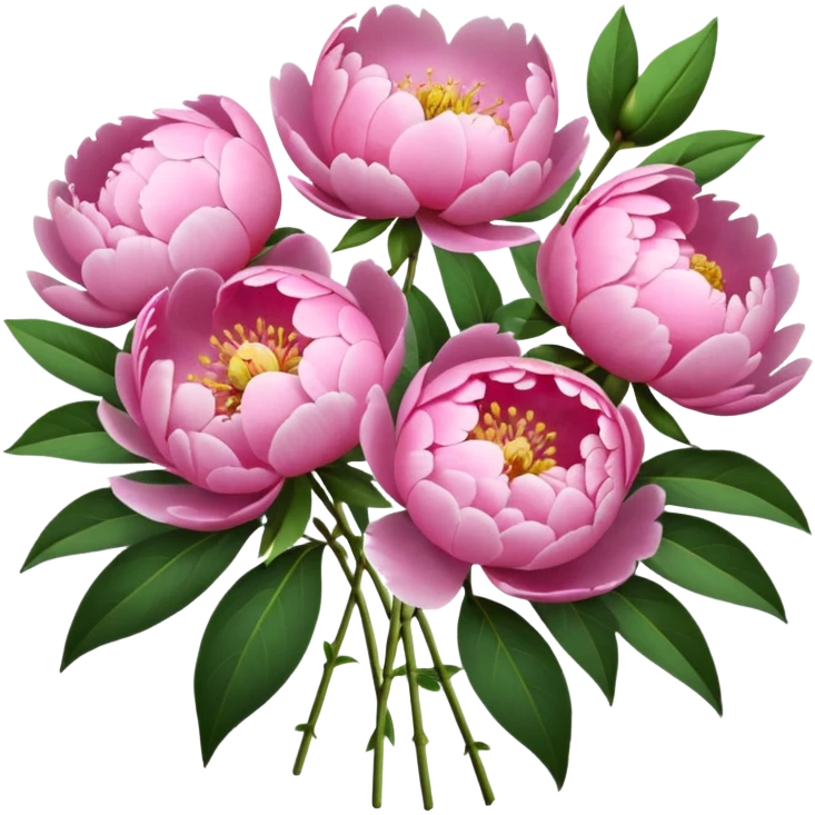 Peonies bouquet emoji