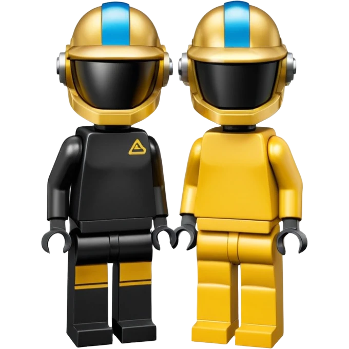Daft punk in lego mini fig style. With their own outfit emoji