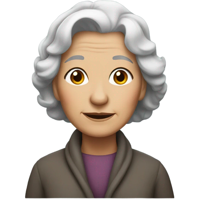 grandma without glasses emoji
