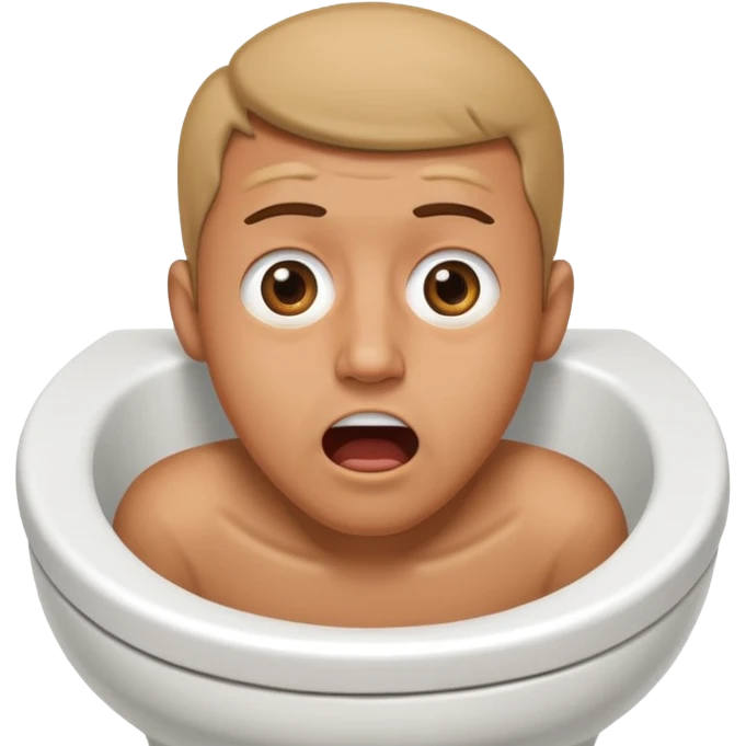 Random guys head sticking out of a toilet emoji