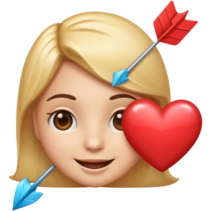 Quiero un emojis con una cara enamorada pero con el corazón de flecha emoji