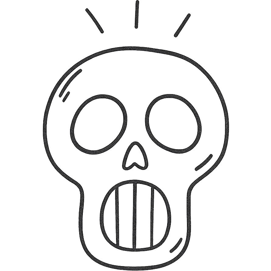 shocked skull icon emoji