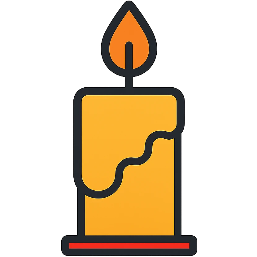 A simple candle emoji