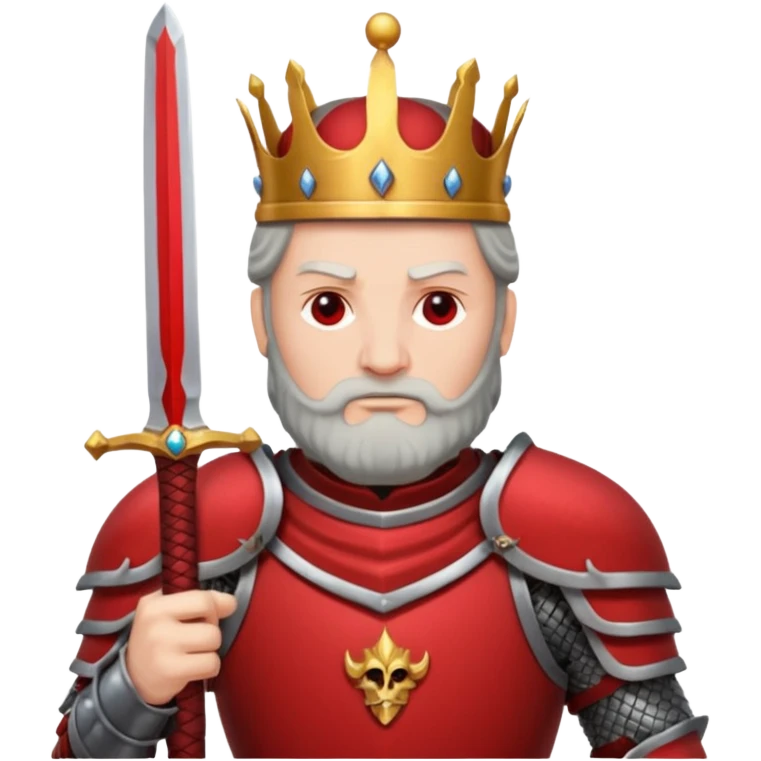 War old King – crimson armor + sword,Red Kings. emoji