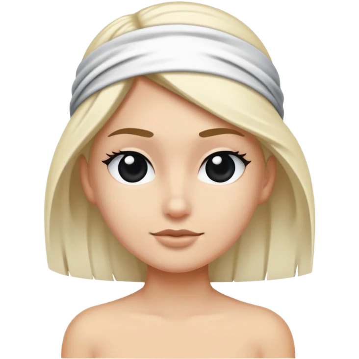 Drapeau Drapeau blanc, avec une tête de profil noir avec un bandeau blanc sur le front emoji