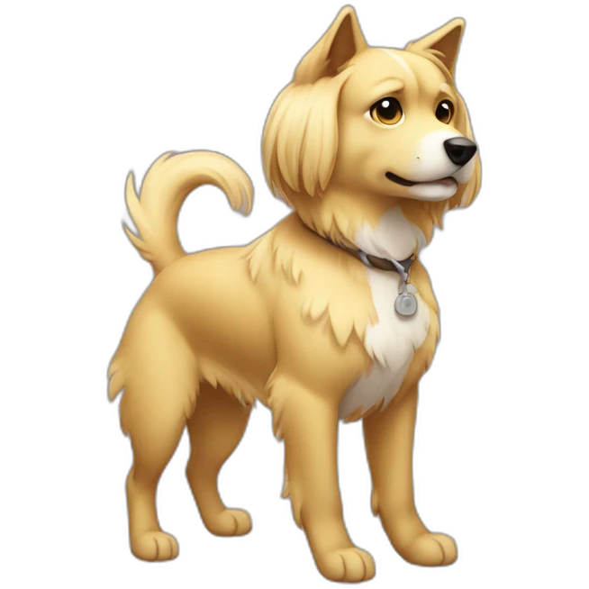 kokomi dog blond side full body emoji