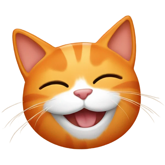 Happy orange cat emoji