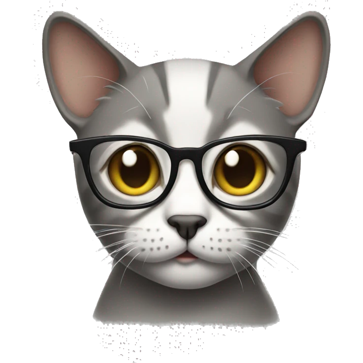 Cat with glasses  emoji