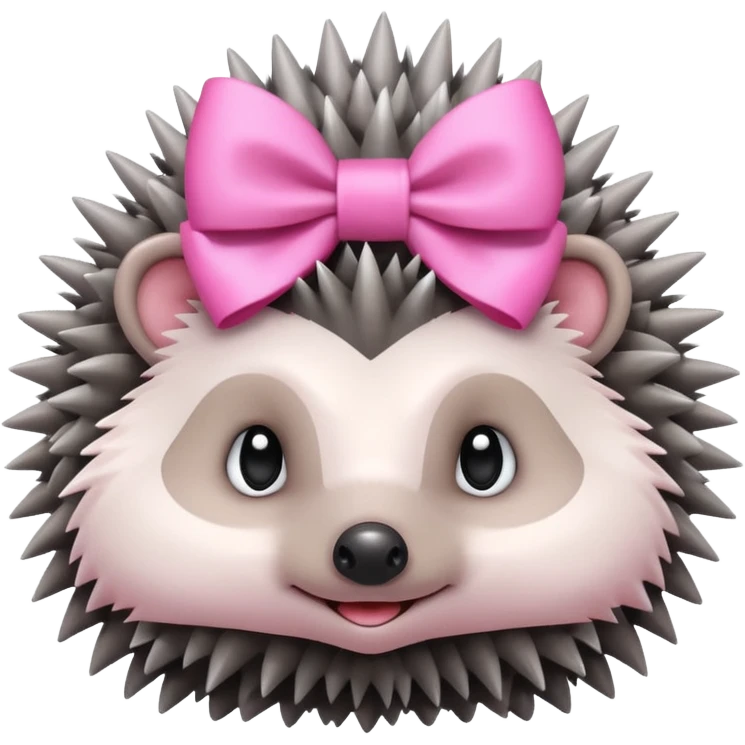 hedgehog with a pink bow emoji