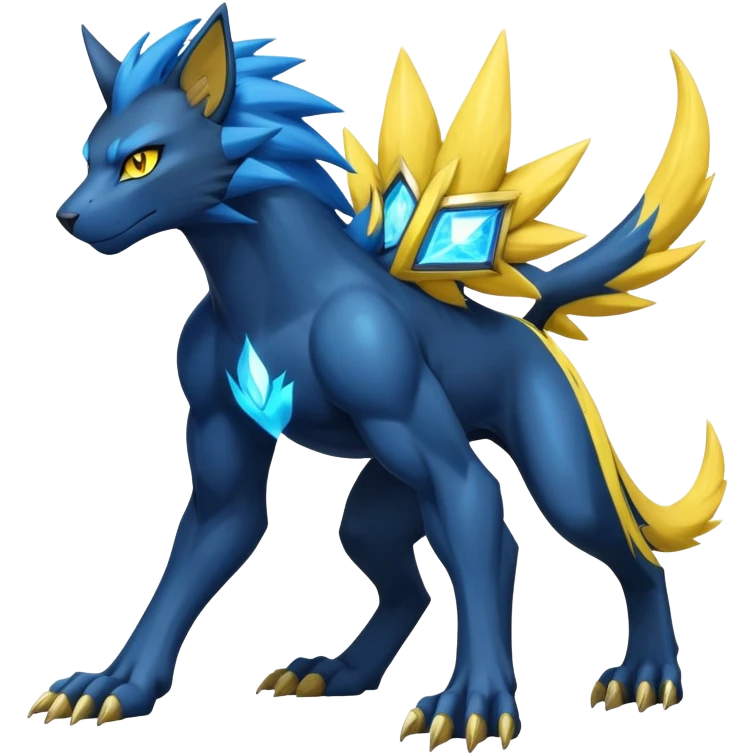 Manectric-Luxray-Draco-Fakémon-hybrid-creature (full body), 4 legs emoji