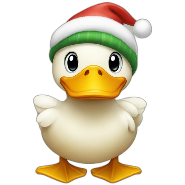 Christmas duck emoji