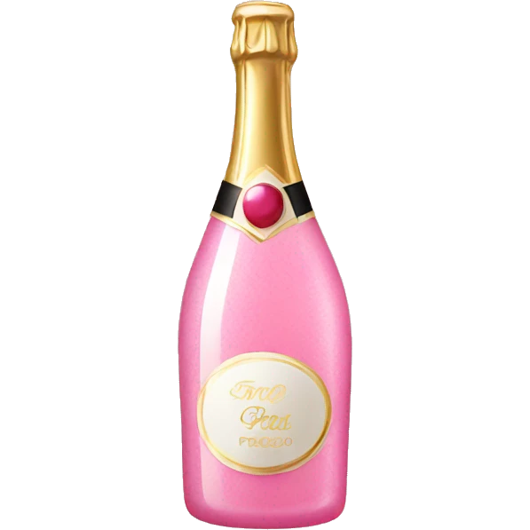 Pink Prosecco bottle emoji