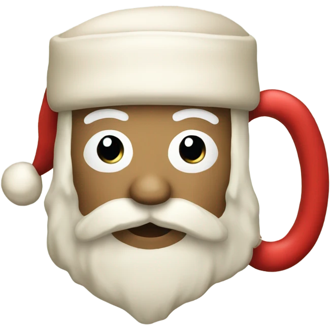 Beige Santa mug  emoji