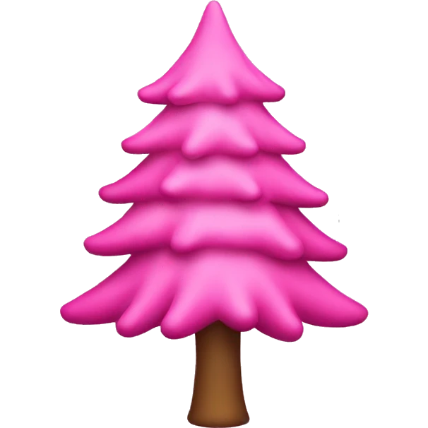 pink christmas tree  emoji