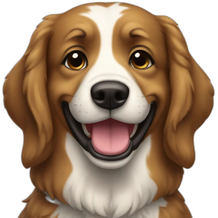 Perro San Bernardo sonriente emoji