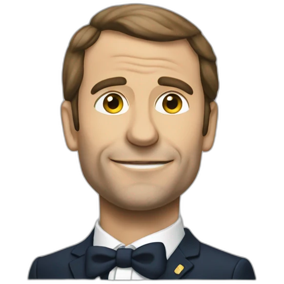 Macron embrasse un homme emoji