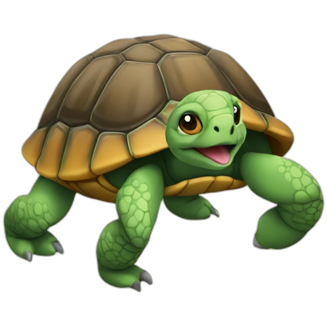 Tortue sur chien emoji