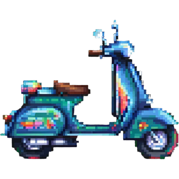 colorful scooter, transportation emoji