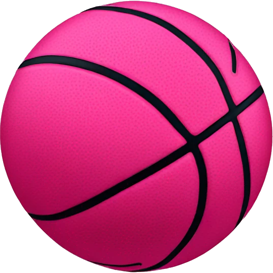 hot pink basketball with nothing on it  emoji