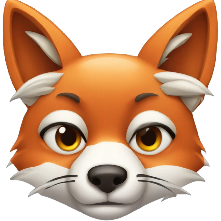fox doing a frown emoji