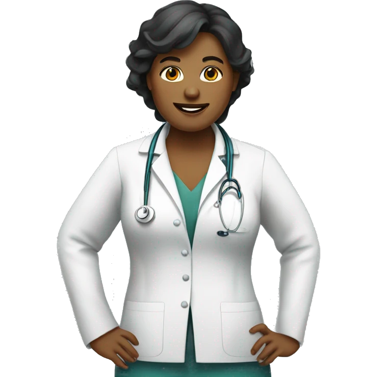 doctor-woman-happy fat avatar emoji