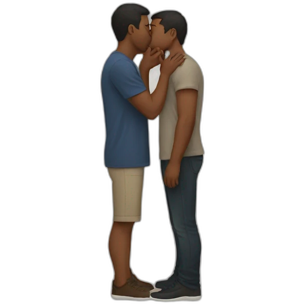 man kissing man emoji