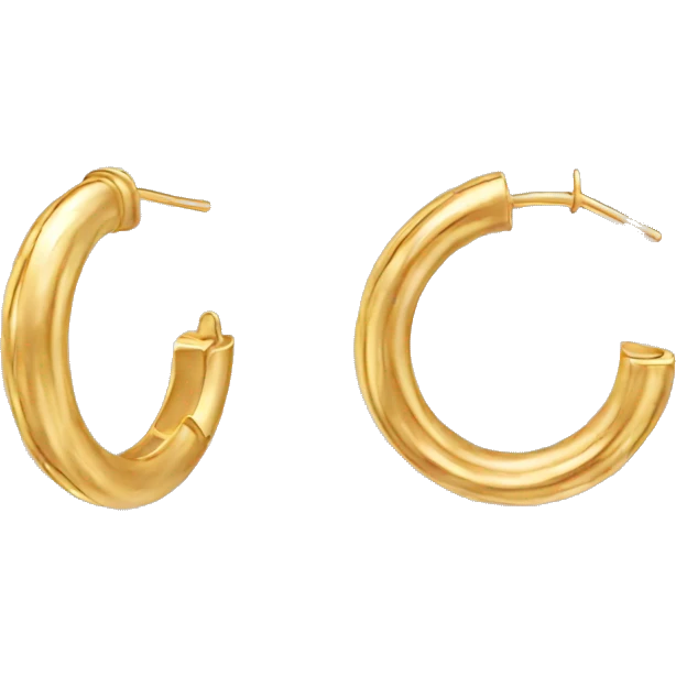 Gold hoop earrings emoji