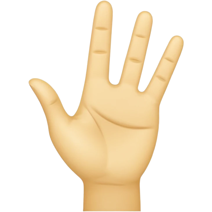 raised hand (stop gesture) but only the index finger pointing up, other fingers closed yellow emoji style  emoji