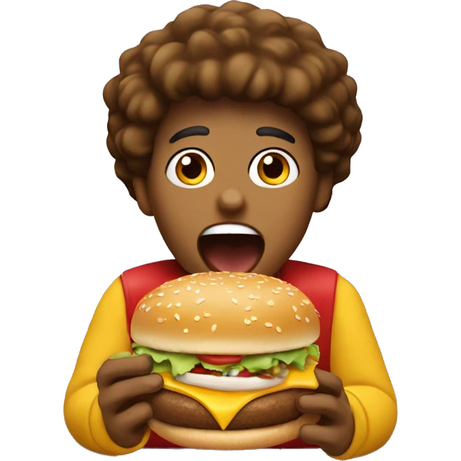 A person eating McDonald’s  emoji