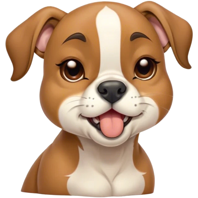 Cinematic Cute Yawning Fawn Boxer Portrait Emoji, Head tilted slightly with a dramatic, wide-open yawn, showcasing a short fawn coat with a crisp white muzzle and chest, floppy ears slightly drooping, round brown eyes barely open in drowsy contentment, Simplified yet irresistibly adorable features, highly detailed, glowing with a soft, cozy glow, high shine, relaxed yet expressive, stylized with a touch of whimsy, bright and endearing, soft glowing outline, capturing the essence of a sleepy yet affectionate guardian, so drowsy it feels like it could stretch right out of the screen and curl up for a nap! emoji