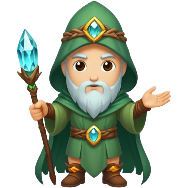druid character sudden idea crystal flash emoji