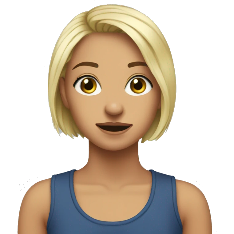 Barie with billie eillish head emoji