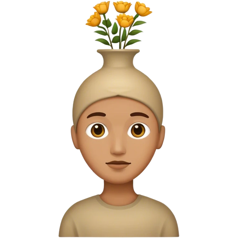 Vase human head  emoji