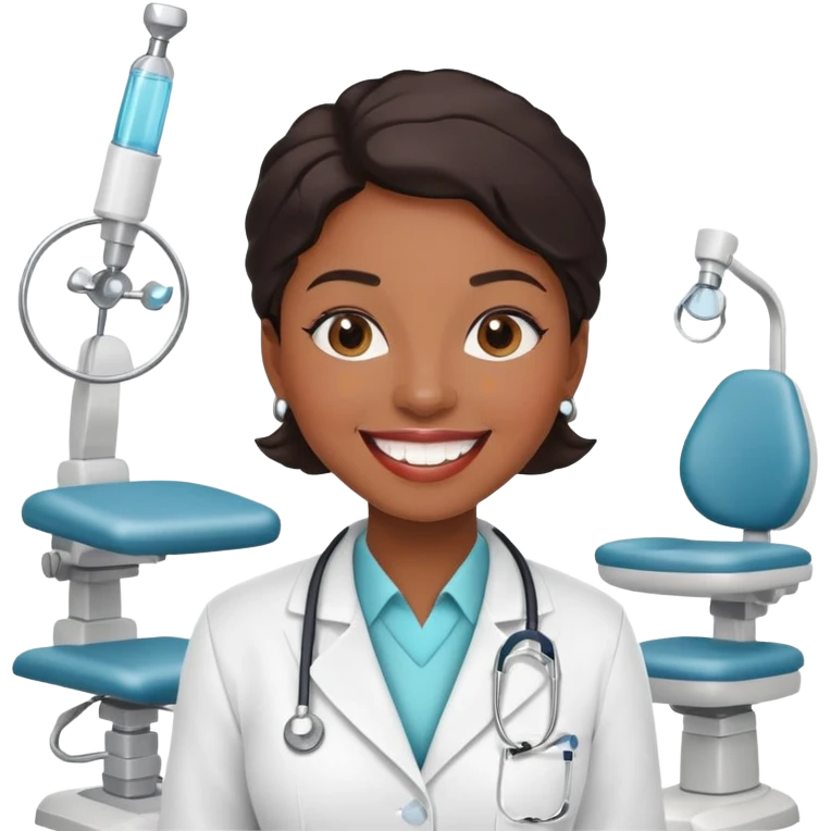 Black female dentist  emoji