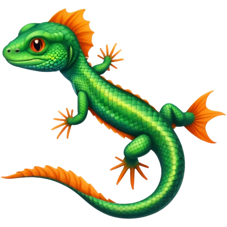 Lizard With fish tail emoji