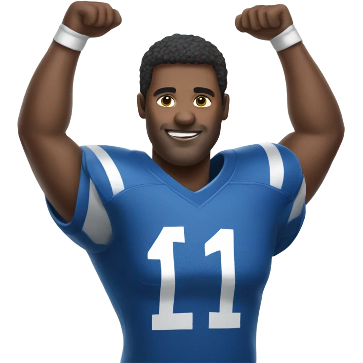 Man wearing blue football jersey  emoji