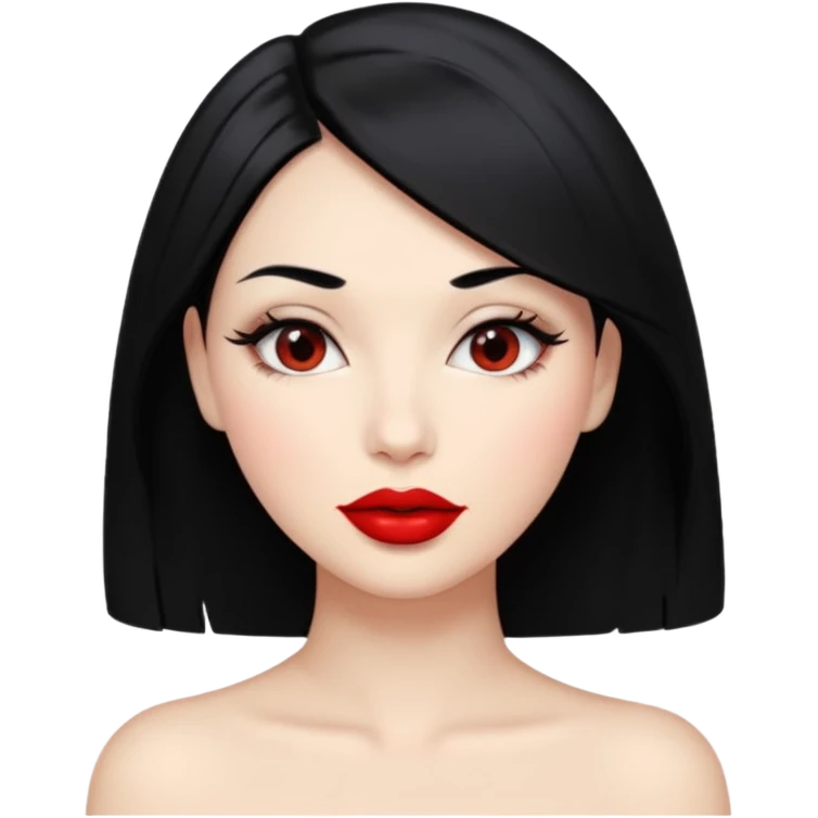 Beautiful woman with black hair emoji