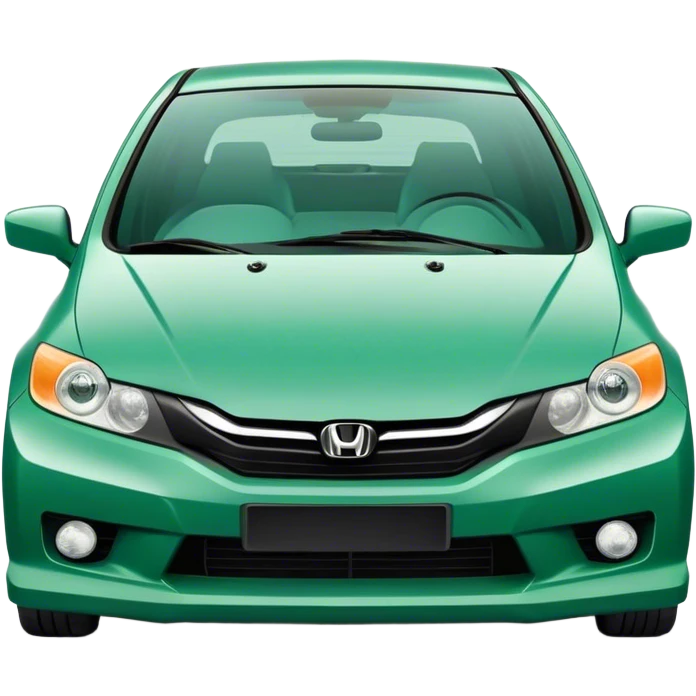 Scratched up Nordic green Honda emoji