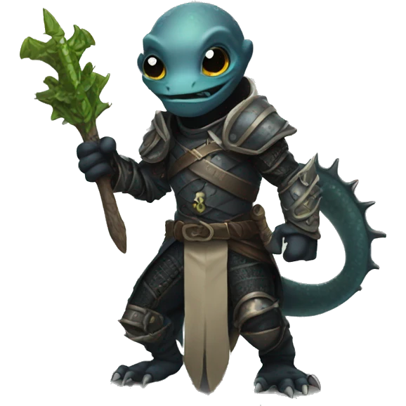 a gecko as an death knight emoji
