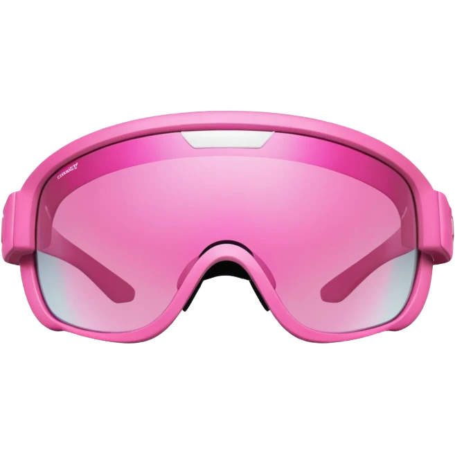 chunky pink sport sunglasses with protective visor lens, substantial build emoji