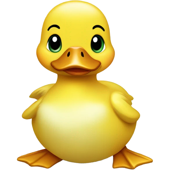 baby duck eating a bean emoji