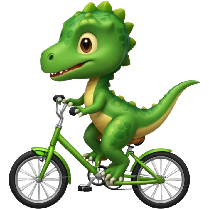 Baby dinosaur riding a bike  emoji