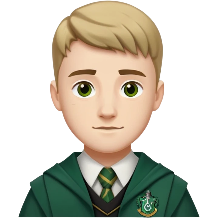Jamie Yeates is Marcus Flint in harry potter, wear hogwarts slytherin uniform emoji