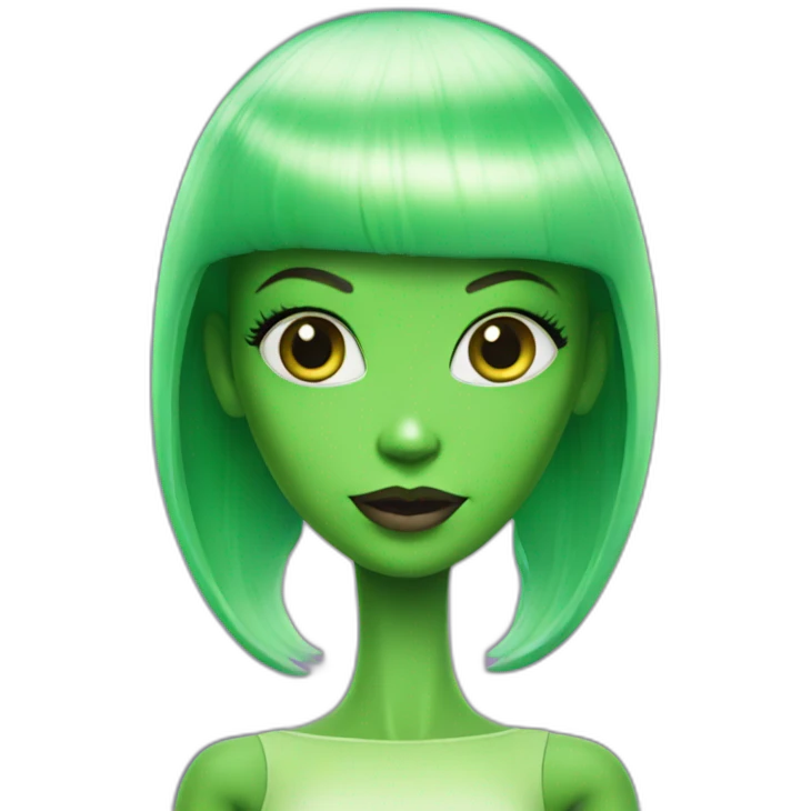 Green Barbie Alien emoji
