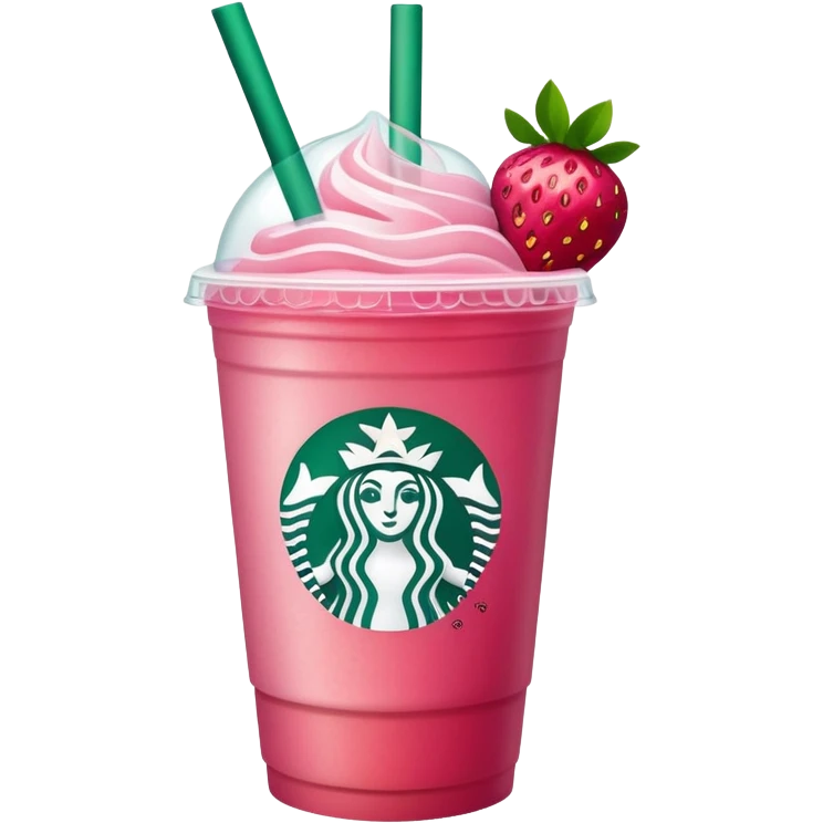 Strawberry Refresher from Starbucks emoji