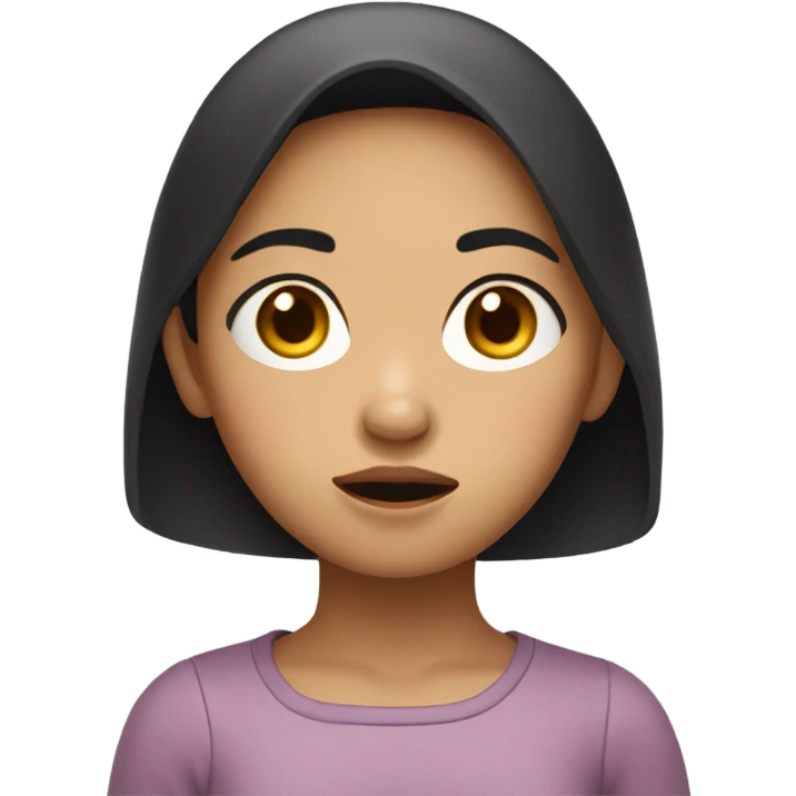 Filipino girl with big eyes and round face  emoji
