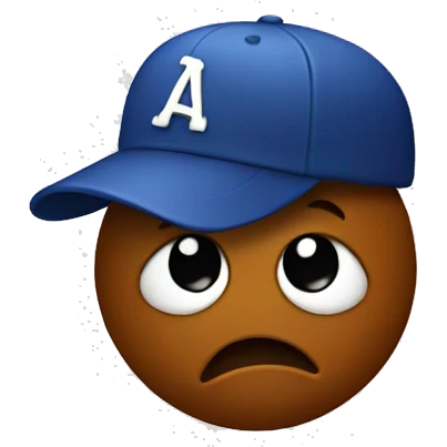 Poop with a baseball hat  emoji