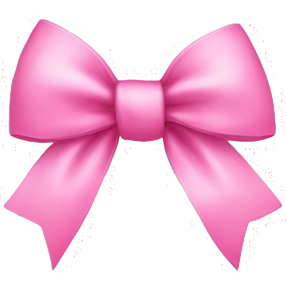 Pink bow emoji